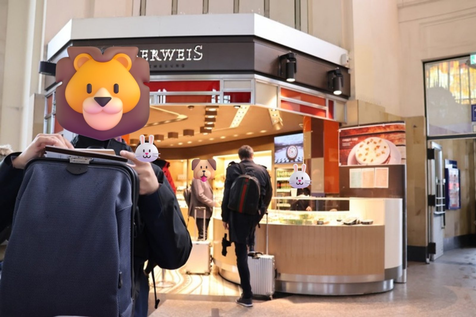 ルクセンブルク駅構内のOberweis Gare Centrale